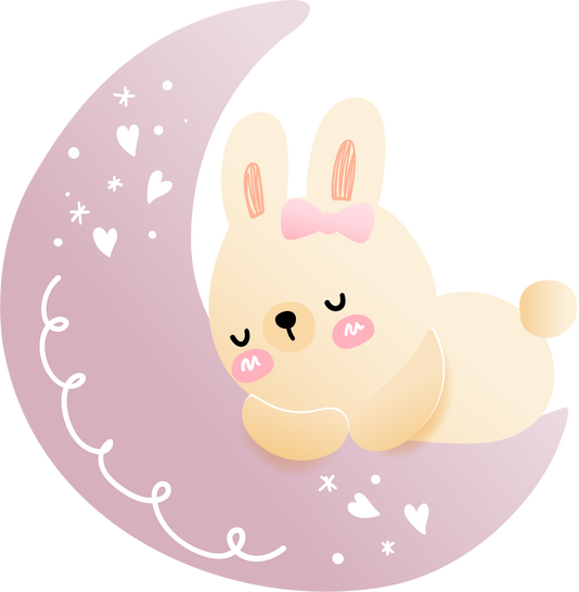 Rabbit Sleeping on a Moon 